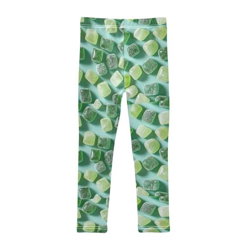 ZZKKO Girls Leggings Green Jelly Candies Toddler Girls Clothes Leggings for Girls Toddler Girls Leggings 3-4T2