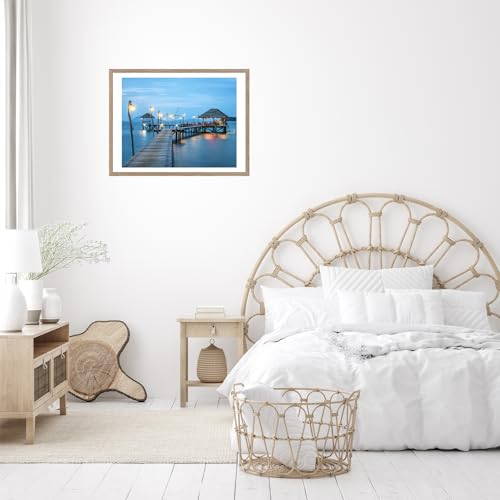 Image of JCJMY 19.25x26.75 Puzzles Frame, Display 18x24 with Mat or 19.25 x 26.75 without, Wall Hanging 19.25 by 26.75 Picture Frame for Poster Photo Canvas Picture Puzzles, Rustic Brown