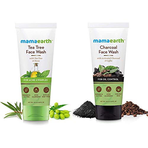 Mamaearth Tea Tree Face Wash With tea Tree & Neem + Charcoal Natural Face Wash for oil control and pollution defence…