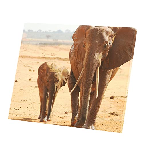 Tableau éléphant brousse pour habiller un grand mur vide