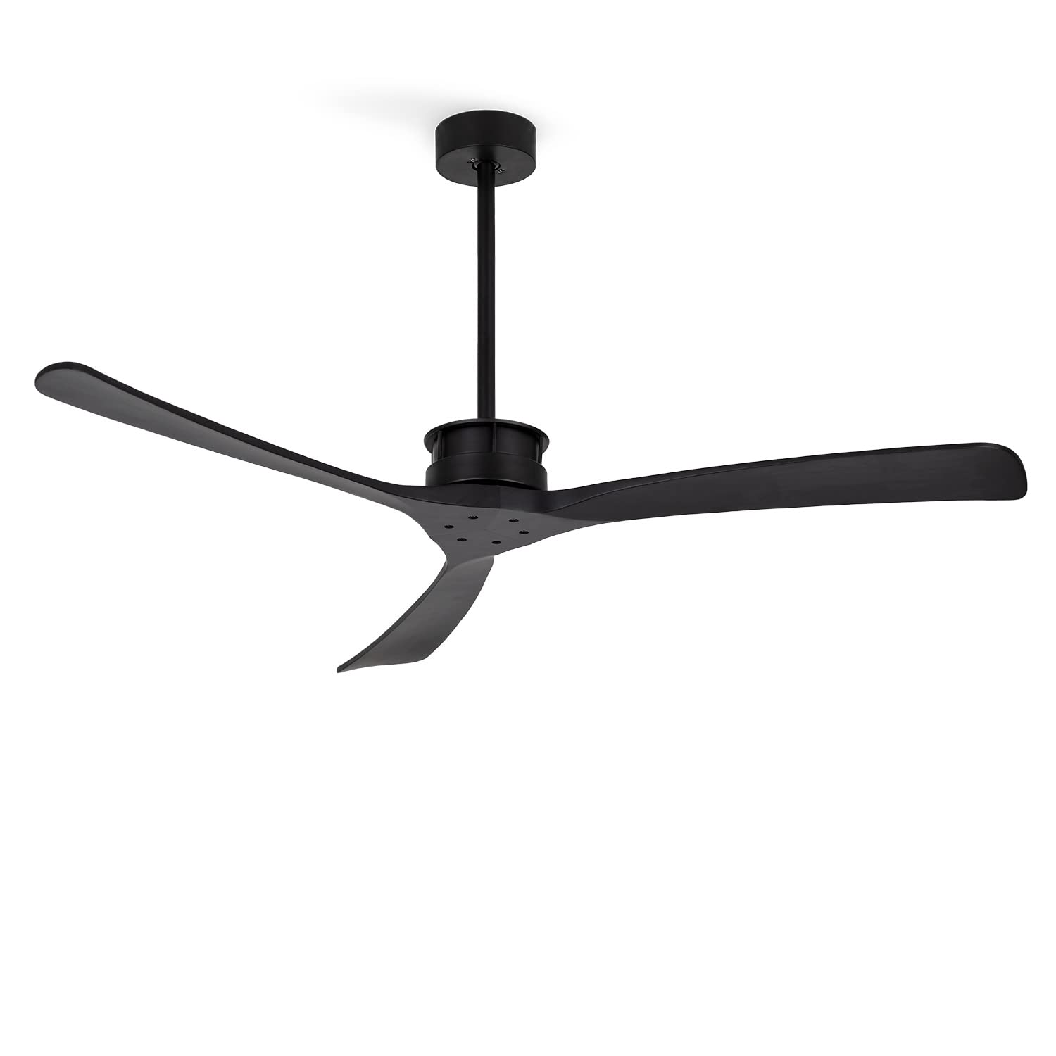 CREATE / WINDLARGE/Deckenventilator Schwarz mit WLAN und Fernbedienung/XL, 40W, Leise, Ø152 cm, 6 Geschwindigkeiten, Timer, DC-Motor, 6 Geschwindigkeiten, Sommer-Winterbetrieb