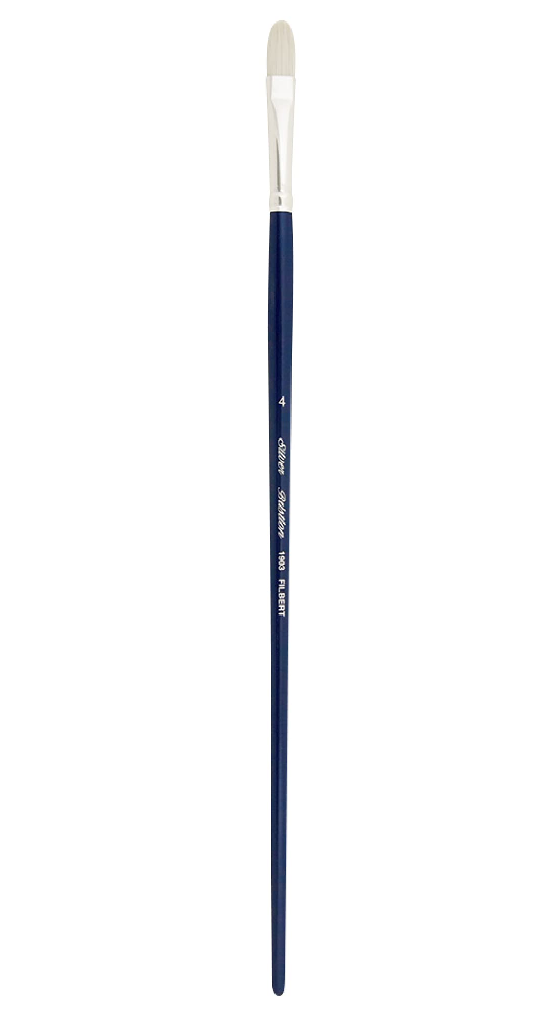 Silver Brush Bristlon Filbert Long Handle Brush, Synthetic Bristle, Cobalt Blue, Size 4