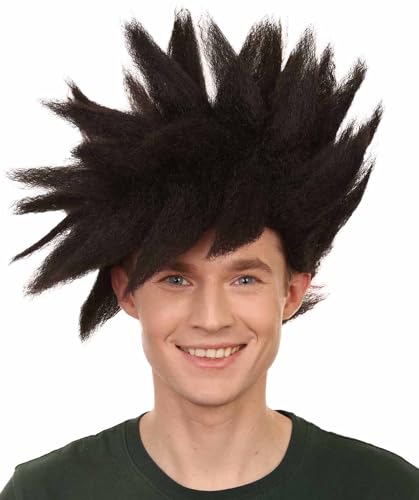 Wigs2you.com 男性用 かつら ウィッグ 荼毘 ヒロアカ 僕のヒーローアカデミア 黒 ショート 舞台 クリスマス コスプレ 姫 お揃い 忘年会 新年会 劇団 男装 女装 仮装 イベント 応援 コスチューム ハロウィン 被り物 小道具 ファイバー使