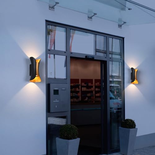 Lámpara de pared IP65 con aluminio mate resistente al agua y luz LED de 6W 4