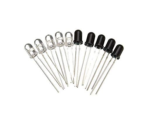 TECHDELIVERS® 5 Pair IR LED – Photo Diode and Photo Transmitter for Robotics Science DIY Projects (B09GT6W9MC) Amazon Price History, Amazon Price Tracker
