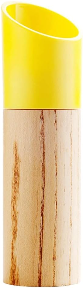 Wooden Salt and Pepper Grinder Set -Premium Grinders with Adjustable Ceramic Grinding Mechanism - Enjoy Your Favorite Spices, Fresh Ground Pepper (Color : Black) (Yellow)