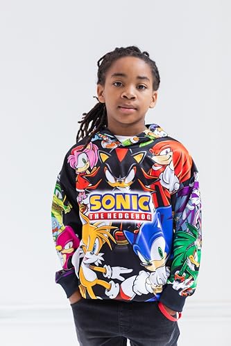 Image of SEGA Sonic the Hedgehog Boys Pullover Hoodie with Side Pockets