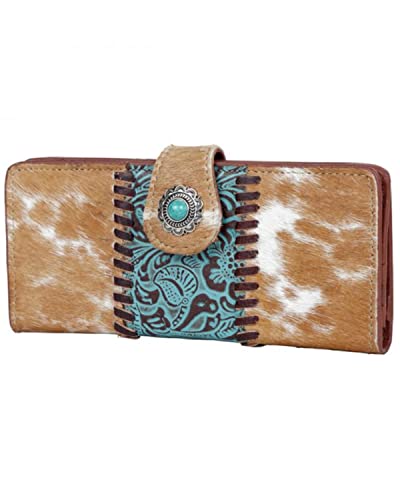 Myra Bag Women's Bleu Hair-On Wallet Brown One Size2