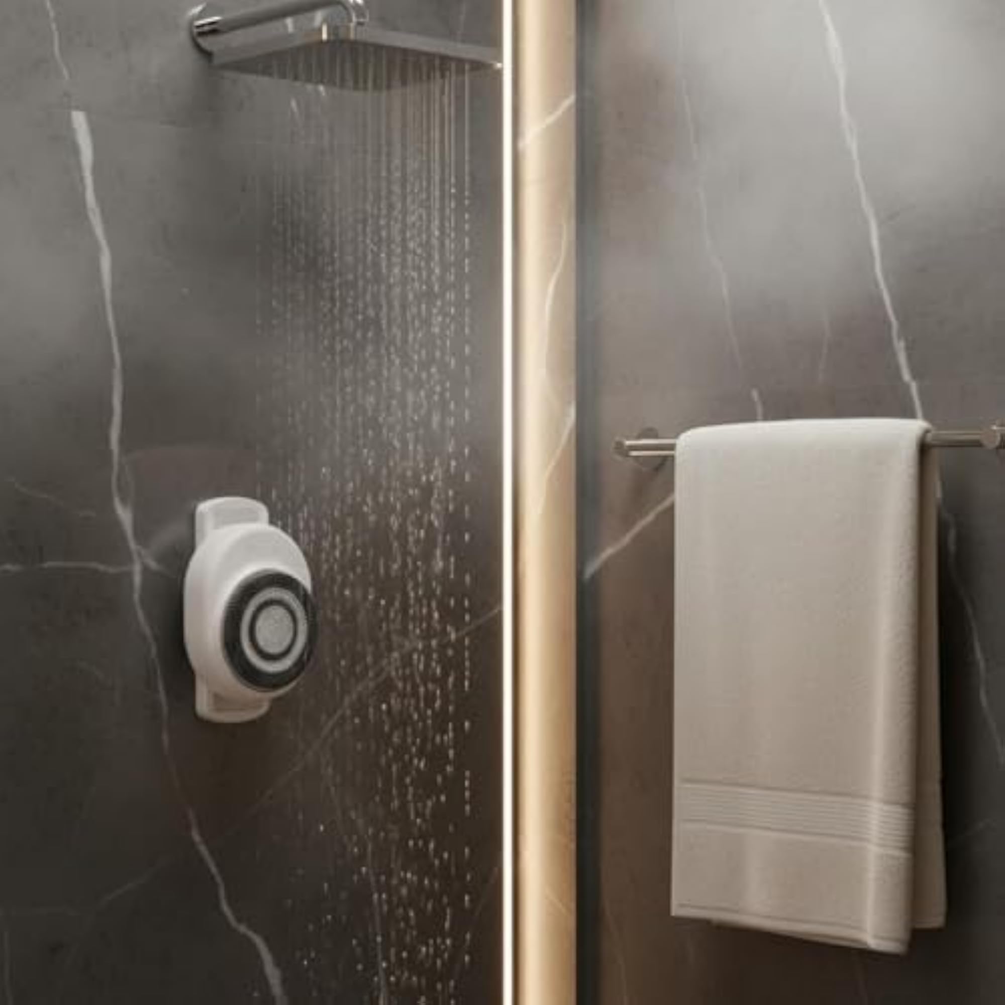 Rechargeable Wall Mounted Shower Brush with Interchangeable Heads