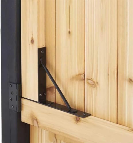 Image of Anti Sag Gate Kit Heavy Duty No Sag Kit Gate Corner Brace Bracket for Wooden Gate Fence with a Self-Locking Gate Latch (No Sag Kit A - 2Set)