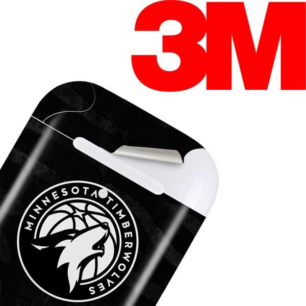 Skinit Decal Audio Skin Compatible with Apple AirPods - Officially Licensed NBA Minnesota Timberwolves Black Animal Print Design