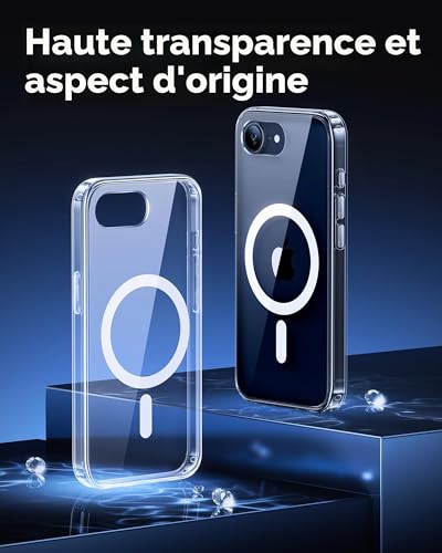 Coque iPhone 16e Transparente Antichoc Fine Anti-Rayures Magnétique - 4