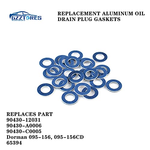 12 Pieces Oil Drain Plug Gaskets 90430-12031 Replacement for Lexus Toyota Scion CT200h ES350 Prius Tundra Sienna Tacoma 4Runner RAV4 Scion tC xB xD Oil Drain Plug Washers Aluminum - M12
