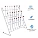 OUNONA Laboratory Beaker Drying Holder 24 Peg Lab Drying Rack Vertical Bottle Stand Test Tube Draining Rack for Lab Glassware Organization 11.81X11.81X4.52In