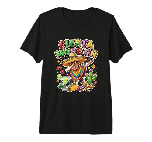Fiesta Mode On Funny Dab Sombrero Party Taco Margarita tee Premium Tri-Blend T-Shirt