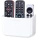 TotalMount Hole-Free Remote Holder - Eliminates Need to Drill Holes in Your Wall (for 2 or 3 Remotes - White - Quantity 1)