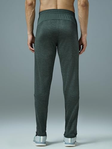 Image of TECHNOSPORT Men's Melange Slim Fit Techno Dry Trackpants Drawstring 2-Pocket Polyester Joggers for Gym Running Workout UPF50+ Anti Odour