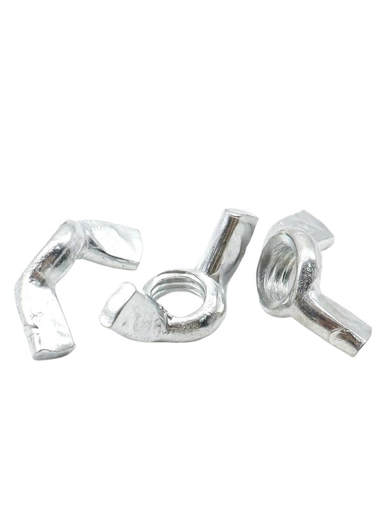 EBZFASO Wing Nuts Assortment Kit, Wing Nuts 2-20PC Black Steel & Zinc Plated M3-M12 Hand Tighten(Zinc Plated,M3 20PC)