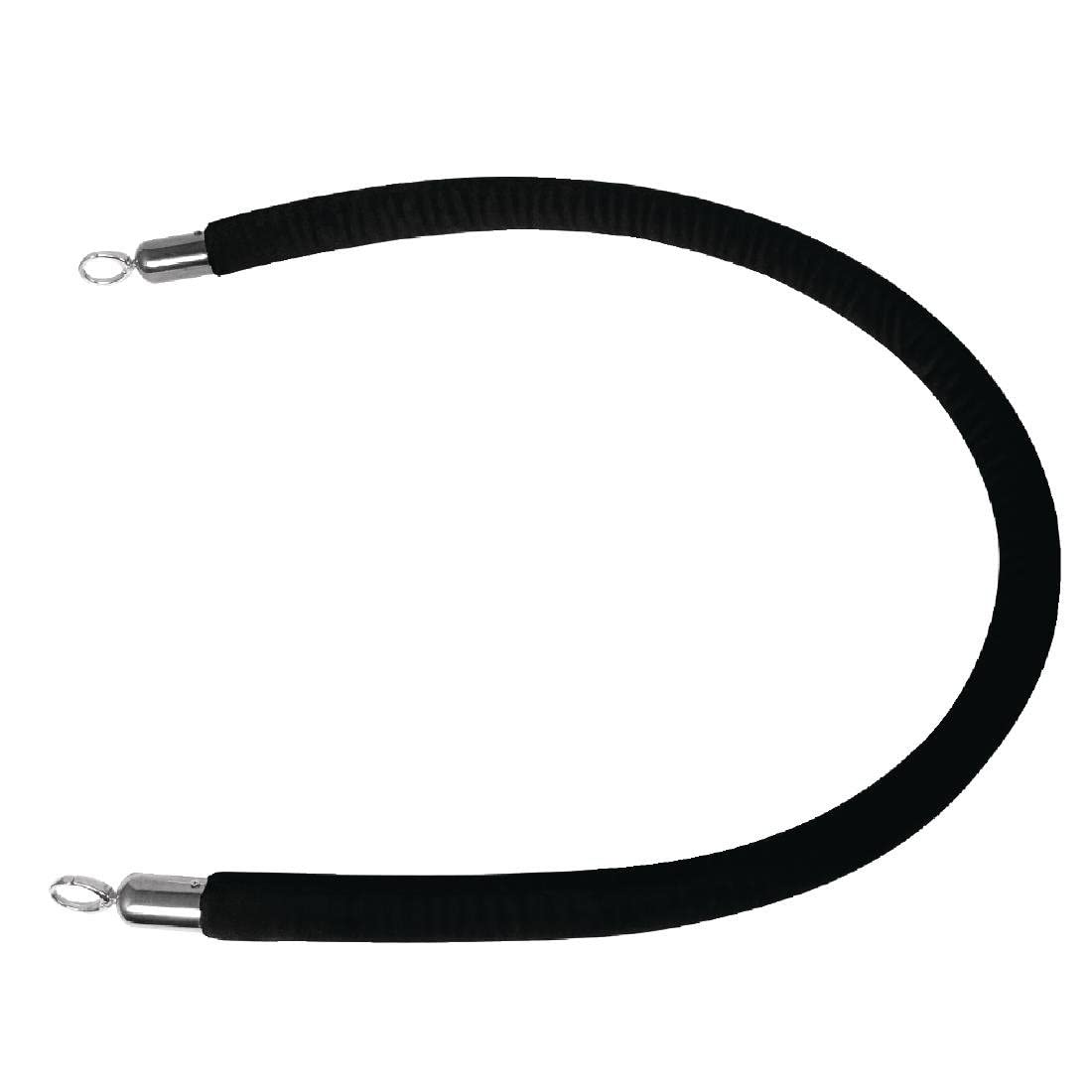 Bolero Seilabsperrsystem, 2,5 m, Schwarz – Enden aus Zinklegierung (GG725)