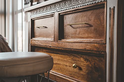 Image of Goo-Ki 25MM(1 Inch) Antique Brass Cabinet Knob,Retro Cabinet Pulls with Zinc Alloy Material, Delicate Knob for Dresser, Drawer,Wardrobe Cabinet,6 Pack
