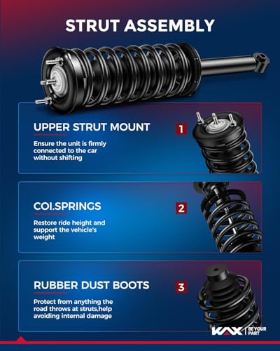 2PCS KAX 172221 172222 Rear Struts and Shocks Absorbers for 2005-2010 Sportage,2005-2009 Tucson