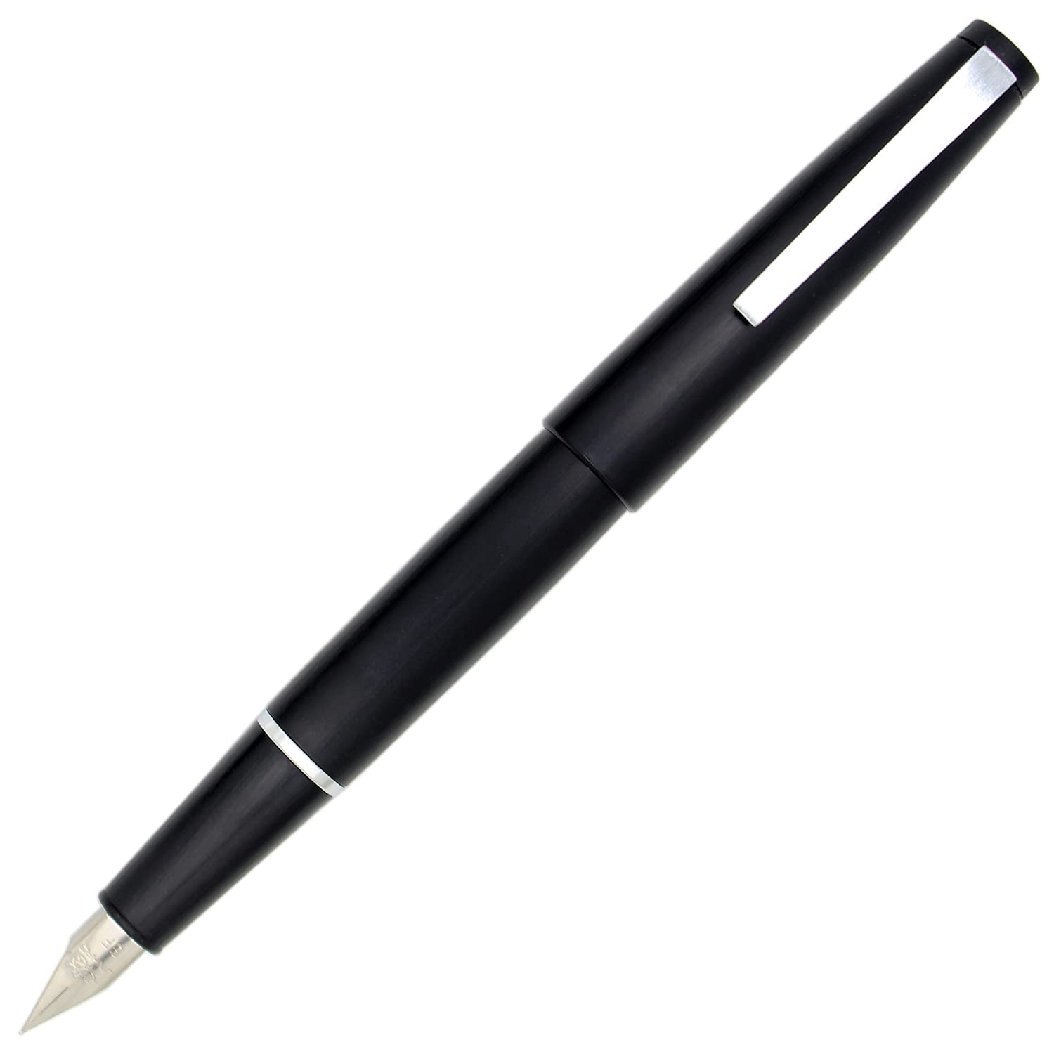 Gullor Matte Black Fountain Pen (JH18), Classic Design with Converter and Pen Box, 0.3mm Nib, Silver Clip - Image 2