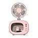 Ventilador portátil de bruma de mano, ventilador de niebla personal recargable con 7 luces nocturnas coloridas, niebla de agua con pulverización con pilas F