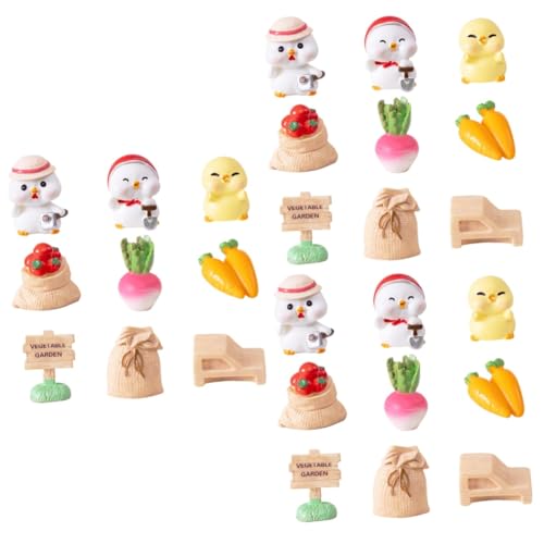 Petits bonsaï en résine ornements poussins pour aménagement de mini fermes