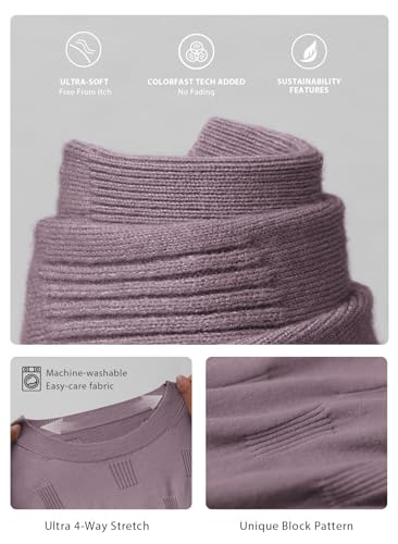 Image of ATHMILE Womens Sweaters Knit Long Sleeve Pullover Tops Trendy Dressy Business Casual Winter Clothes Outfit Fashion 2025