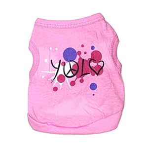 Dog Vest Dog Shirt Zonder Mouwen Trui Doggie Puppy Vest Hondenshirt Cat Vest Yolo Pattern Thin Breanthable Zomerkleren