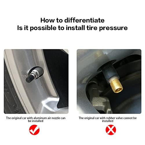Auto TPMS Reifendruckkontrollsystem Digitales LCD-Dashboard-Display Auto Reifendruck Kontrollsystem Kompatibel mit Toyota Rav4 2019 2020 XA50,Keine Verkabelung