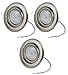 Produktbild 3er Set Ultra flacher Einbaustrahler + 230Volt 5Watt 400Lumen LED warmweiss Abstrahlwinkel: 110Grad | Lochmaß: 75-85mm, Einbautiefe: 30mm