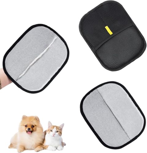Puasok 2 Pezzi Togli Peli Animali Guanto per Gatti &Cane, Guanti elettrostatici per peli di Animali, Riutilizzabile Guanto Togli Peli Gatto per Il Lavaggio dei peli di Animali Domestici
