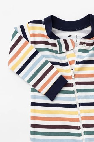 Image of MONICA + ANDY One Piece Baby Pajamas, 100% Organic Baby Clothes for Girls and Boys, Sizes For Newborn and Infant