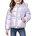 WujiJia Toddler Girls Hooded Puffer Jacket With Bear Ear Design Lightweight Quilted Outerwear Winter Coat Girls Winter Fashion (Light Purple,7-8 Years)