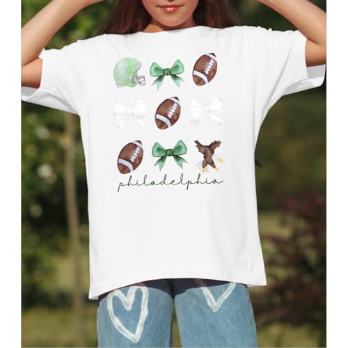 Football Shirts for Girls Boys Coquette Bow Kids Tshirt Game Day Tee Top2