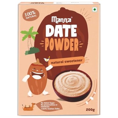 Manna Date Powder Natural Sweetner, 100% Arabian Dates No Added Sugar Cover
