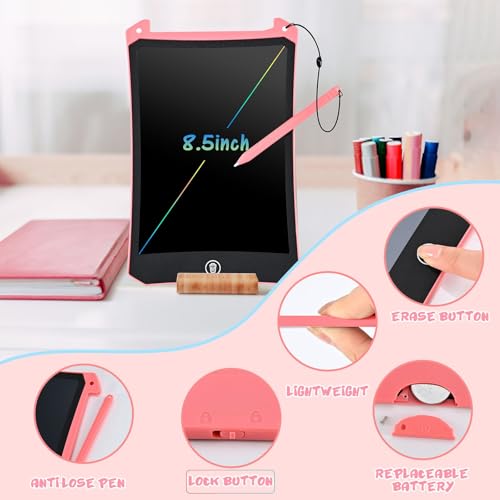 EooCoo Toddler Toys, LCD Writing Tablet for Kids 2 Pack, Kids Stocking Stuffers Toddler Travel Essentials Drawing Pad, No Mess Coloring Books, Road Trip Activities, Age 3-5 Boy Girl Gifts - 8.5 Inch