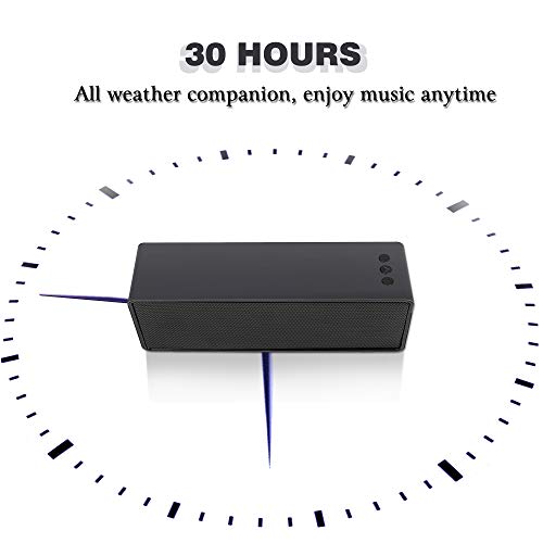 Cassa Bluetooth, Altoparlante Bluetooth Portatili 10W Dual Driver, Bass Potenti 30 Ore Di Riproduzione IPX56 Impermeabile Mic Incorporato, 360° Stereo Supporto AUX, USB, TF, Nero