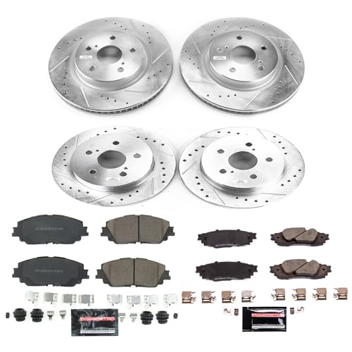 Image of PowerStop Z23 Performance Brake Pad & Rotor Kit Front & Rear K8348