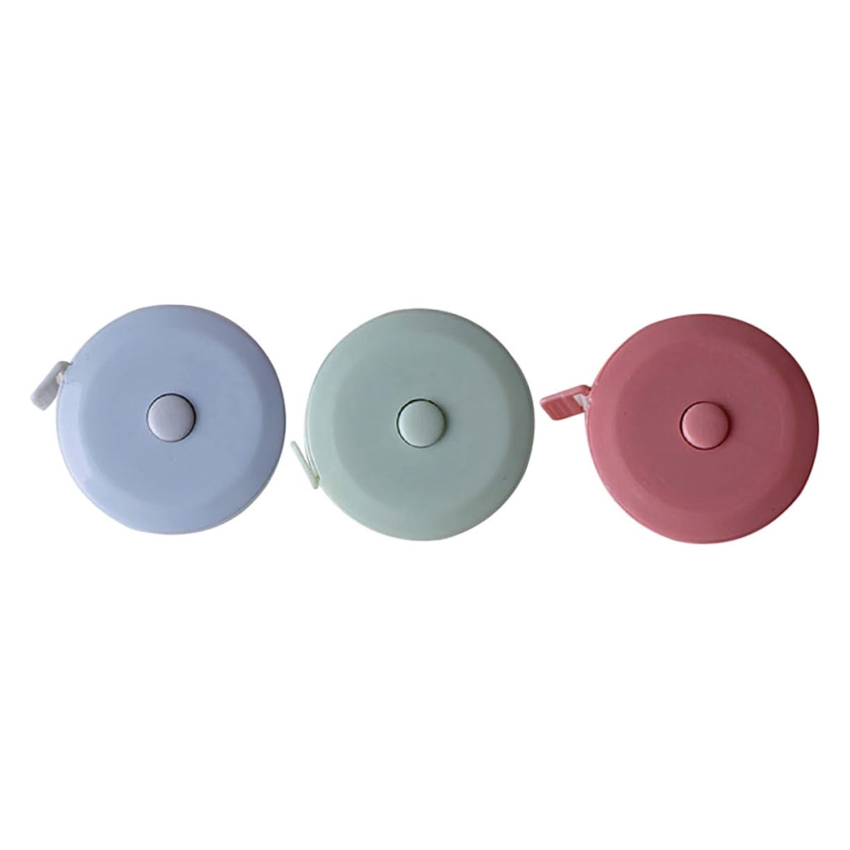 KALLORY Tailor Tape Measure 3pcs 2m Flexible Sewing Tape Portable Measuring Tool Body for Women