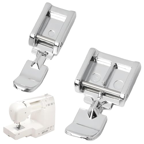 2PCS Pied à Fermeture éclair à Clipser,Pieds de Machine à Coudre,Pied presseur à Fermeture éclair à Clipser,Pied de Biche Machine a Coudre,Pied de biche pour...