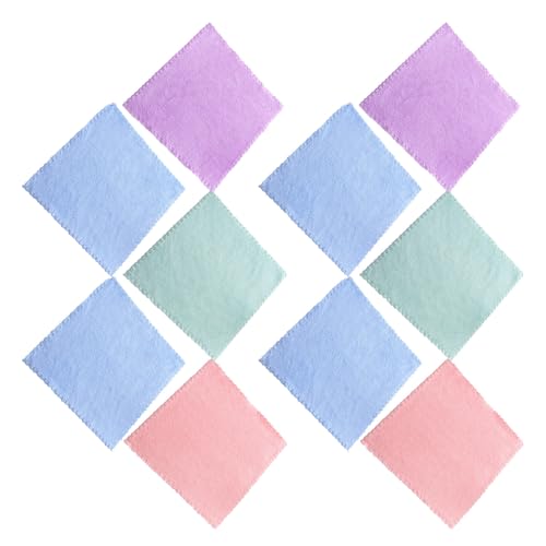 Ipetboom Juego de 10 Toallitas Desmaquillantes de Microfibra 25X25 CM Paños Faciales Suaves y Absorbentes para Limpieza de Maquillaje Reutilizables Adecuado para Cuidado Color Aleatorio