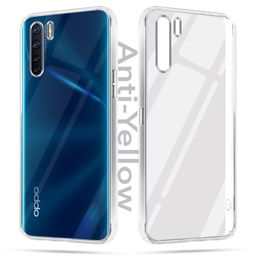 Image of Jkobi Lifetime Anti-Yellow Clear Back Cover Case for Oppo A91 (Sleek Hard Crystal | Shockproof and Camera Protection)