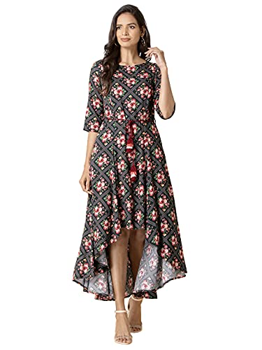 Image of Indya Women's Rayon Floral Regular Kurta