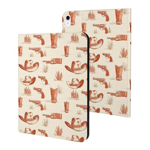 Housse iPad 11 pouces 2025 et étui tablette tactile 10.9 pouces motif western