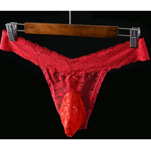 Mens Sissy Thong Underwear Panties, Sexy Lace Feminine Lingerie Clothes for Male Girly Femboy4