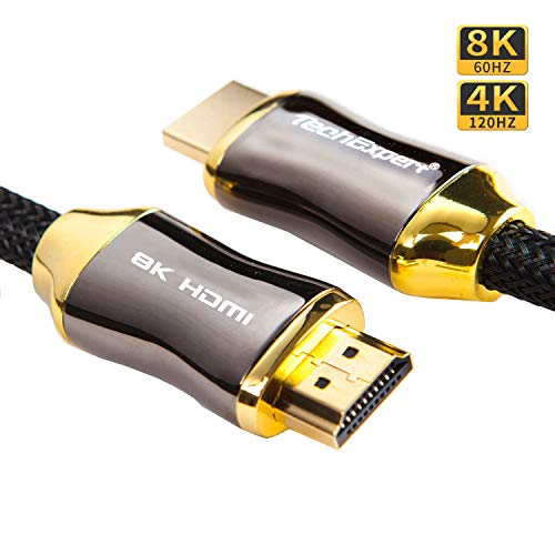TechExpert Cable HDMI 2.1 8K 4K 120Hz Profesional Ultra HD 2160p 0.5m 3D HDR 48GB / Sec eArc