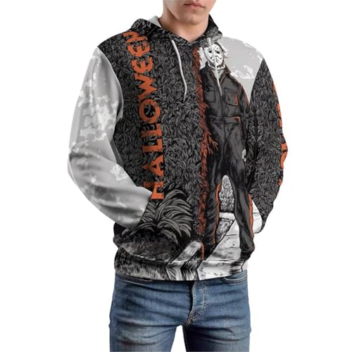 ZHANGXM Athletic All-Print Pullover Halloween Michael Myers 3D Printing Hoodie Sweatshirts Adult Men Casual Streetwear4