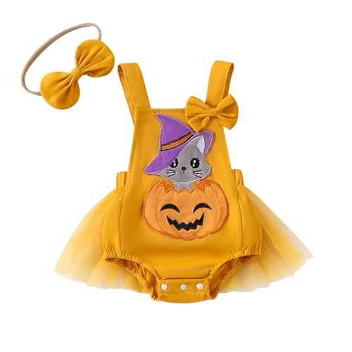 Disfraz de bebé para niña Thanksgiving Calabaza y Pavo sin mangas miniatura 1